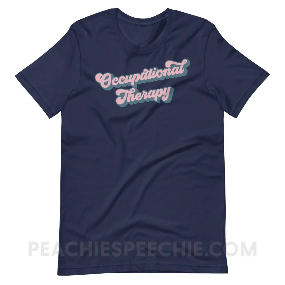 Groovy Occupational Therapy Premium Soft Tee - Navy / XS - T-Shirt peachiespeechie.com