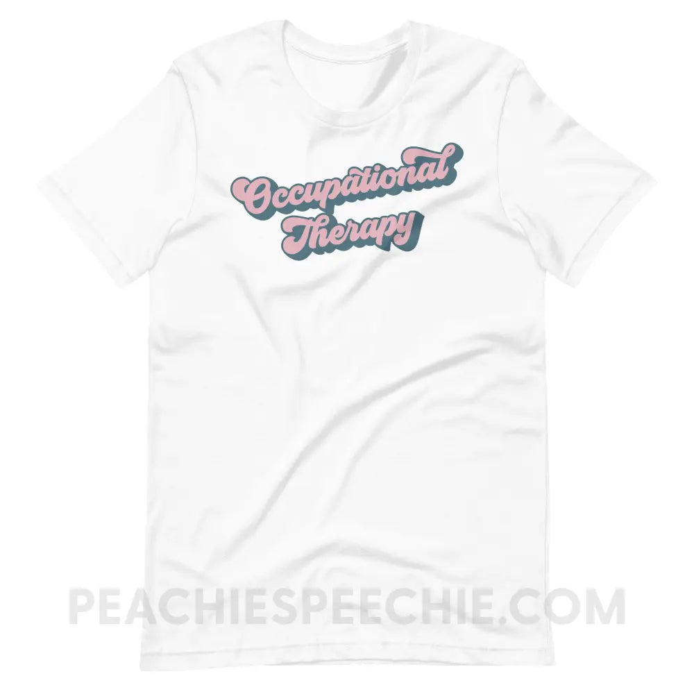 Groovy Occupational Therapy Premium Soft Tee - White / XS - T-Shirt peachiespeechie.com