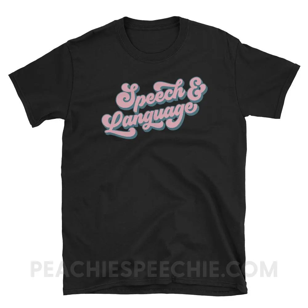 Groovy Speech & Language Classic Tee - Black / S - T-Shirts Tops peachiespeechie.com