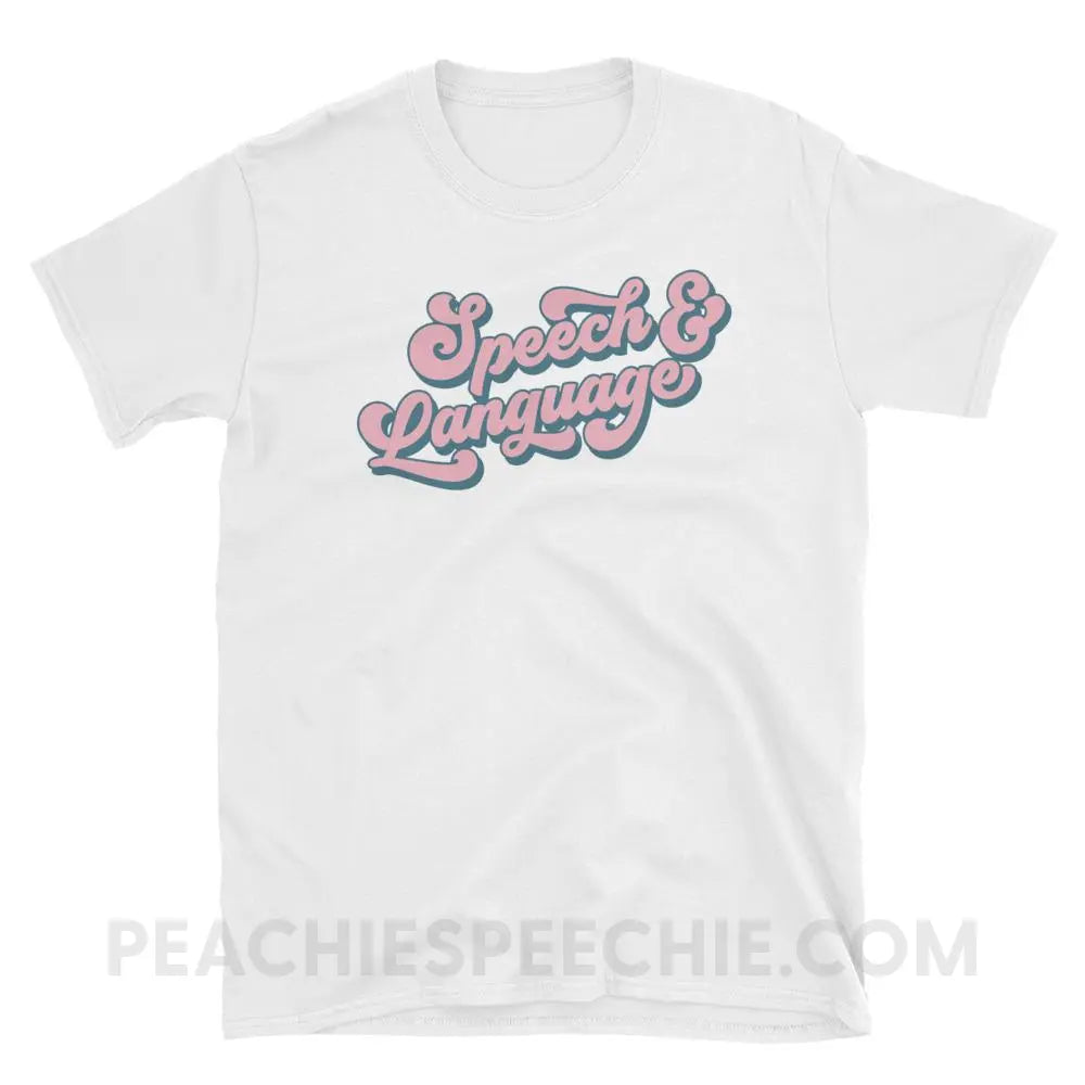 Groovy Speech & Language Classic Tee - White / S - T-Shirts Tops peachiespeechie.com