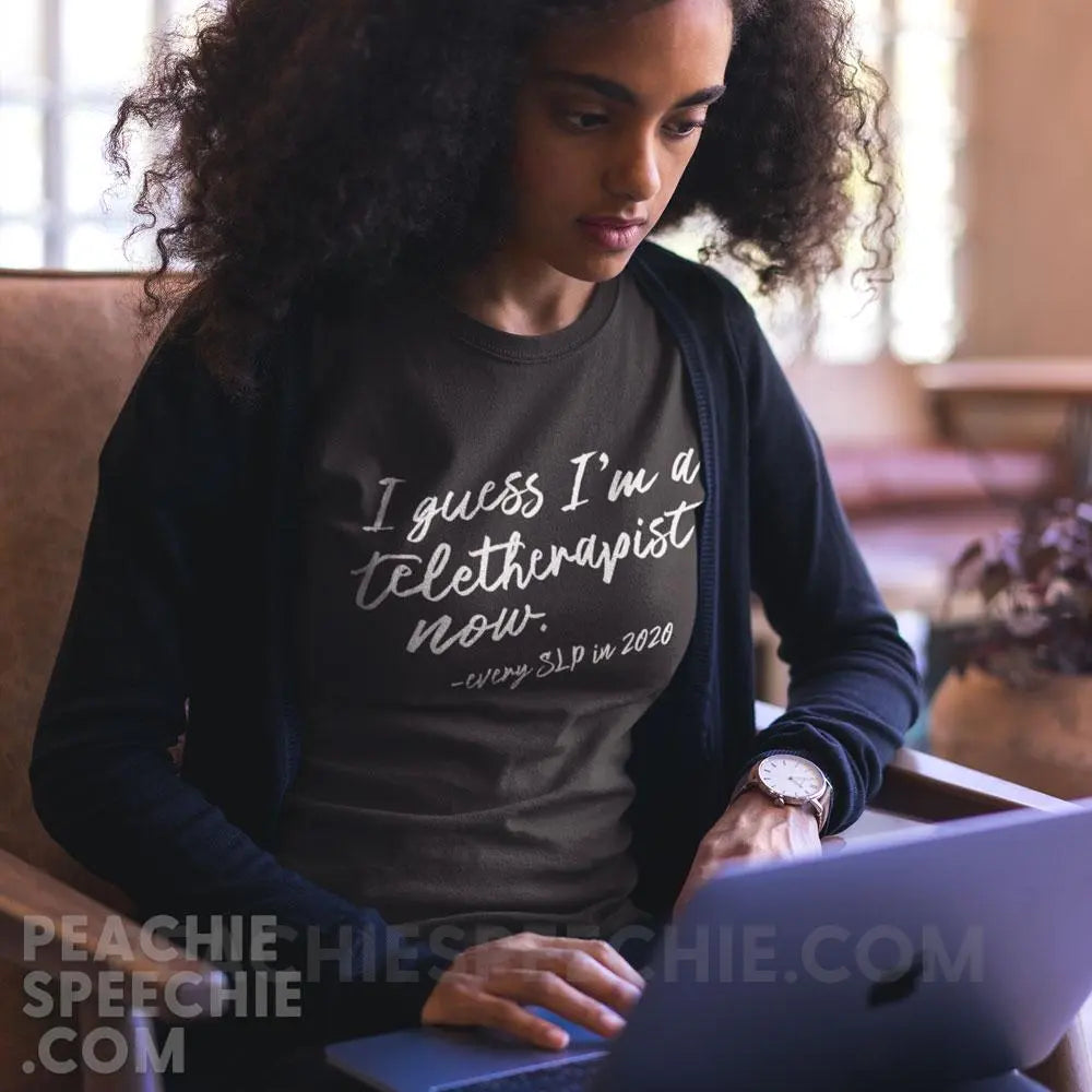 I Guess I’m A Teletherapist Now Classic Tee - T-Shirts & Tops peachiespeechie.com