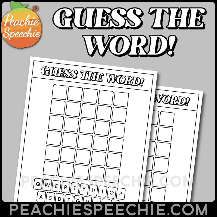 Guess The Word - peachiespeechie.com