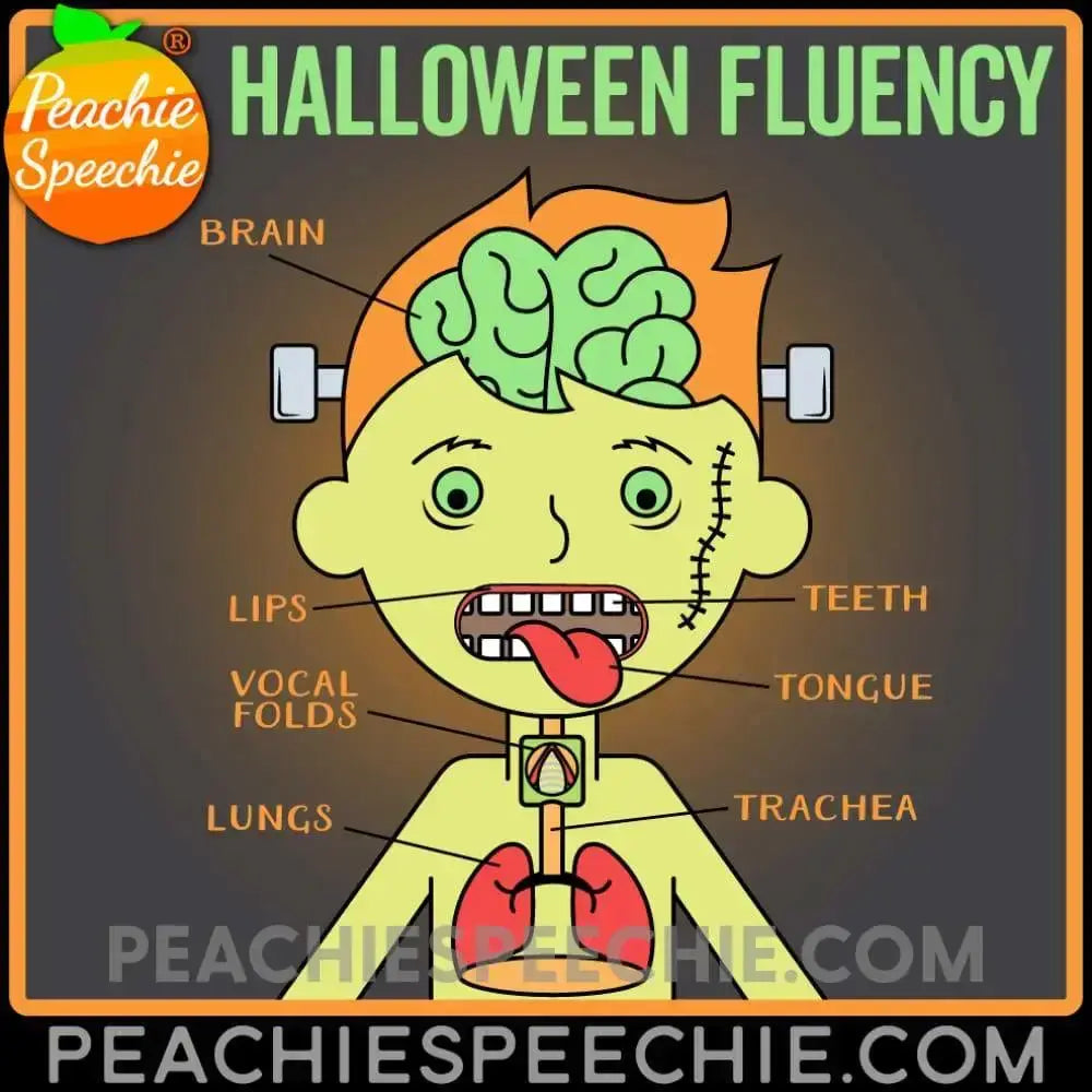 Halloween Fluency Therapy Activities (Stuttering Therapy) - Materials peachiespeechie.com