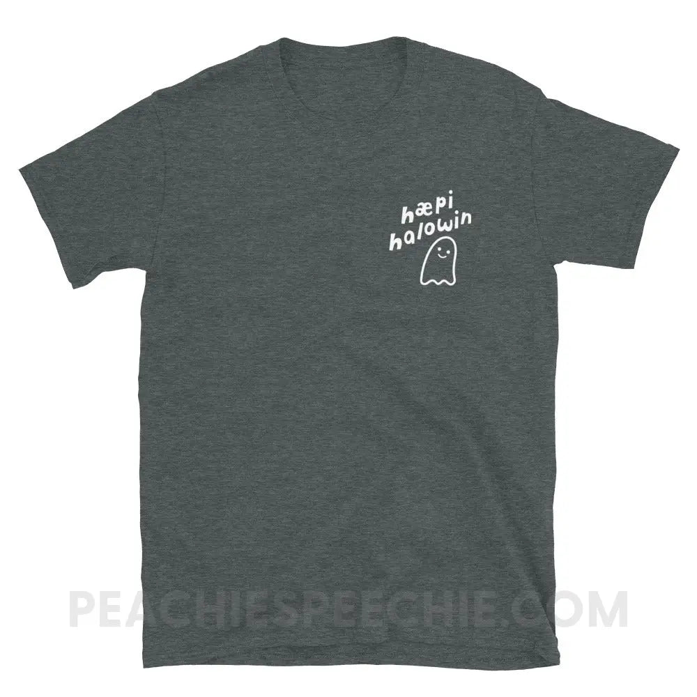 Happy Halloween Ghost IPA Classic Tee - Dark Heather / S - T-Shirt peachiespeechie.com