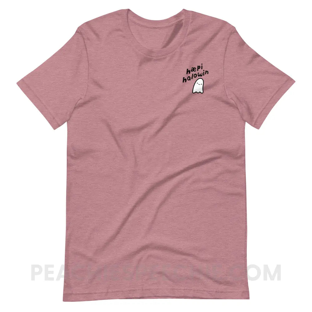 Happy Halloween Ghost IPA Premium Soft Tee - Heather Orchid / S - T-Shirt peachiespeechie.com