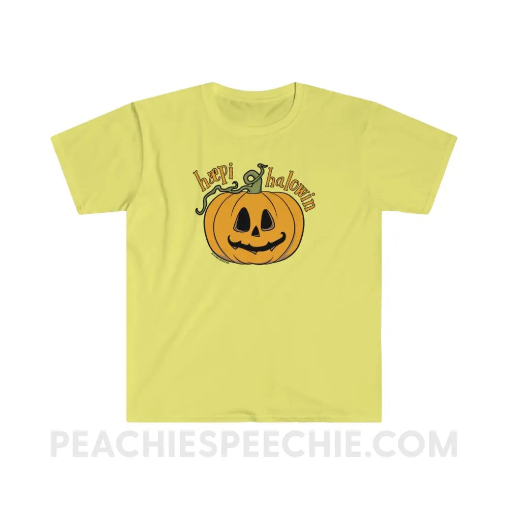 Happy Halloween IPA Jack-O’-Lantern Classic Tee - Cornsilk / S - T-Shirt peachiespeechie.com