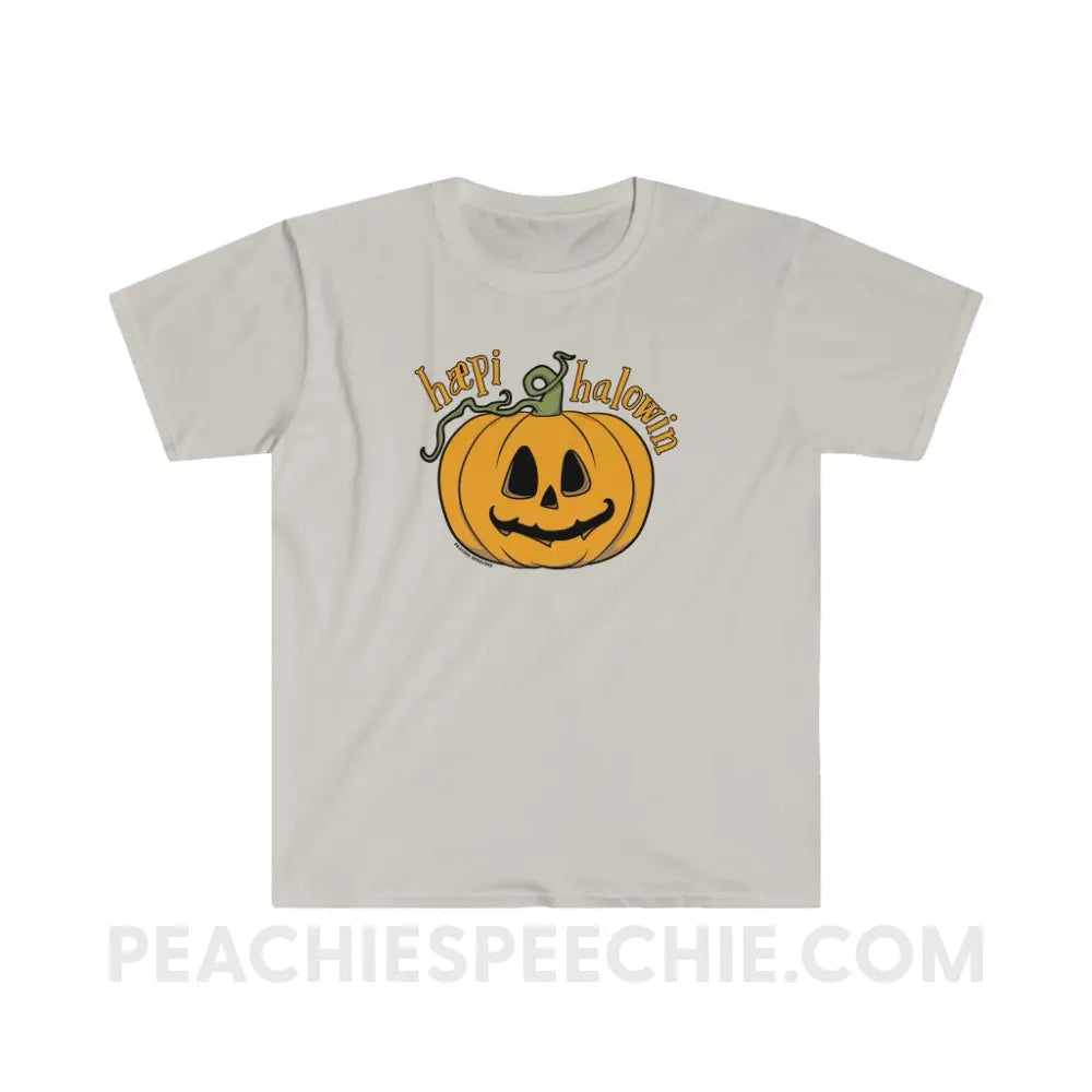 Happy Halloween IPA Jack-O’-Lantern Classic Tee - Ice Grey / S - T-Shirt peachiespeechie.com