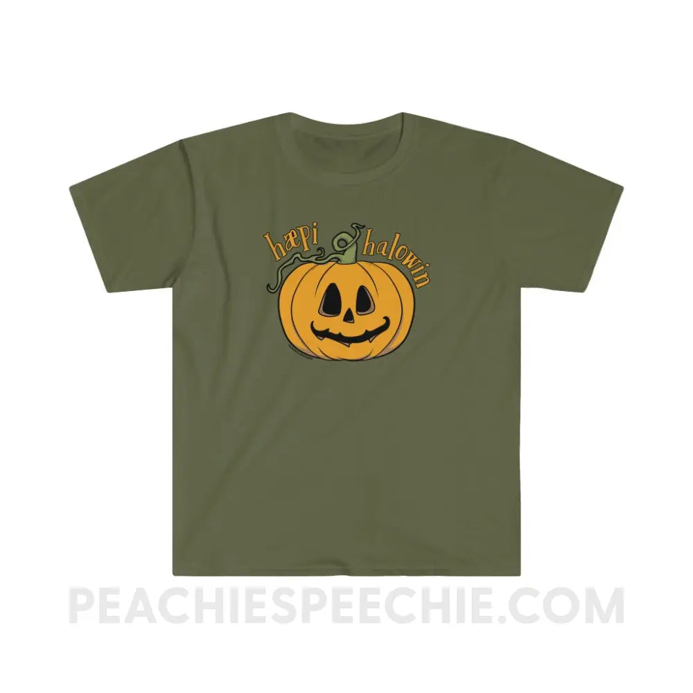 Happy Halloween IPA Jack-O’-Lantern Classic Tee - Military Green / S - T-Shirt peachiespeechie.com