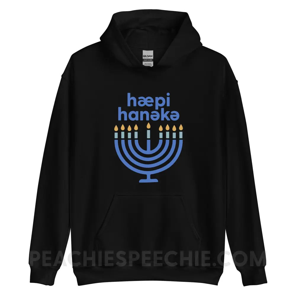 Happy Hanukkah IPA Menorah Classic Hoodie - Black / S - peachiespeechie.com