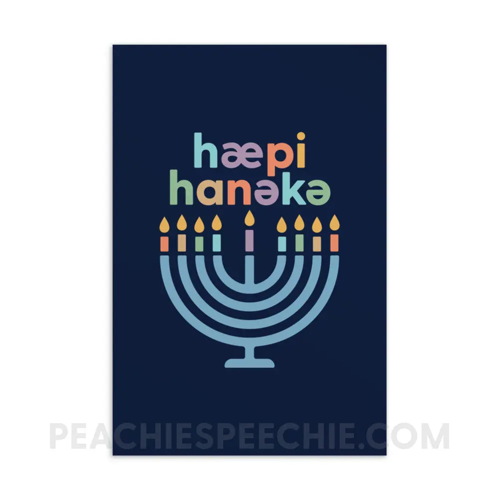 Happy Hanukkah IPA Menorah Postcard - peachiespeechie.com