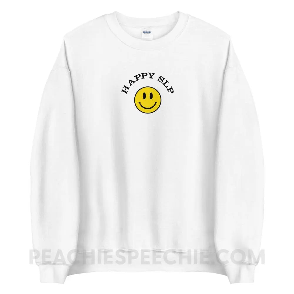 Happy SLP Classic Sweatshirt - White / S peachiespeechie.com