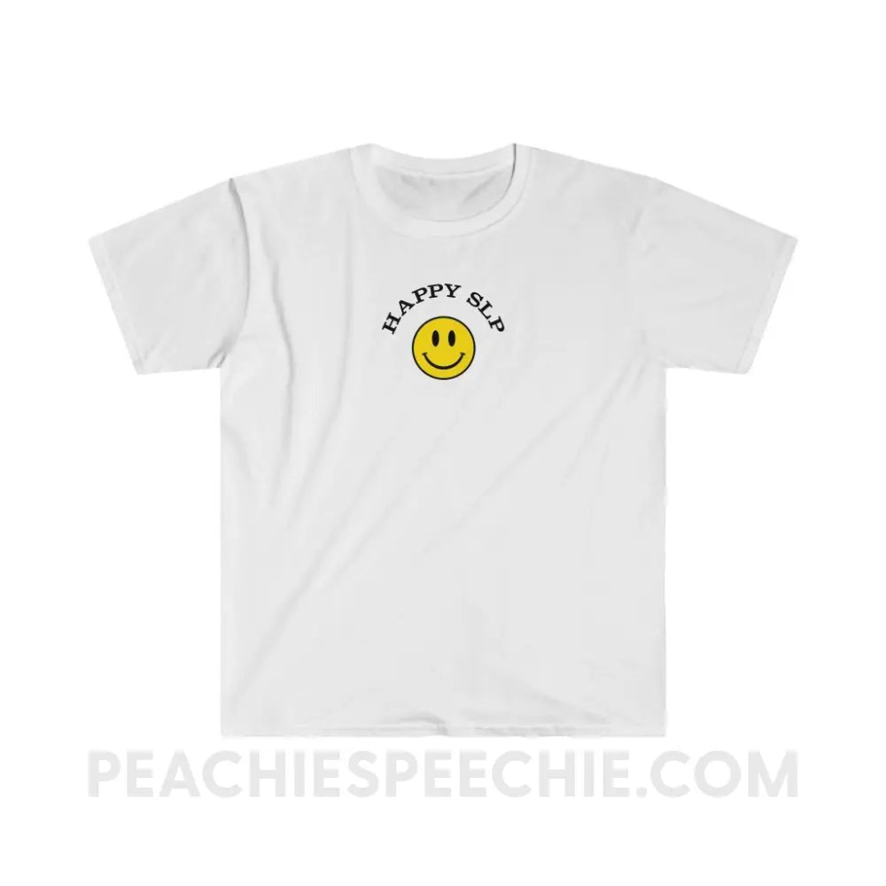 Happy SLP Classic Tee - White / S - T-Shirt peachiespeechie.com