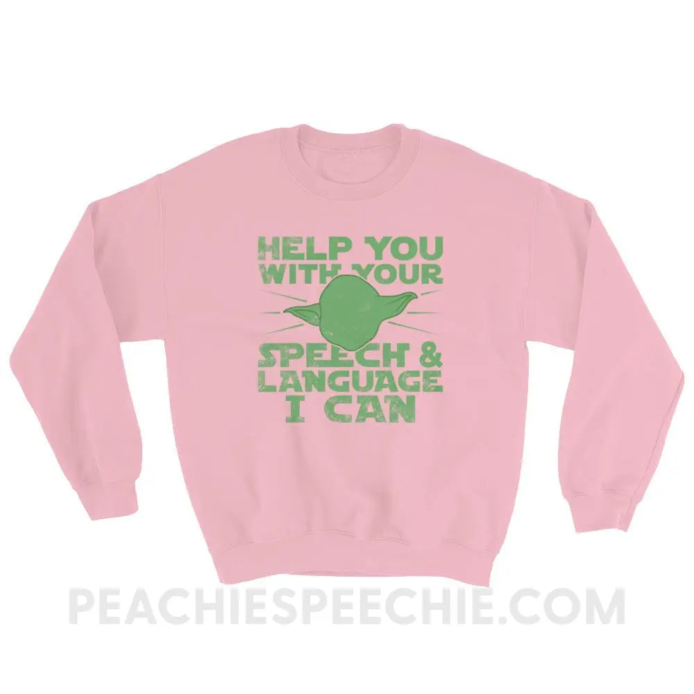 Help You I Can Classic Sweatshirt - Light Pink / S - Hoodies & Sweatshirts peachiespeechie.com