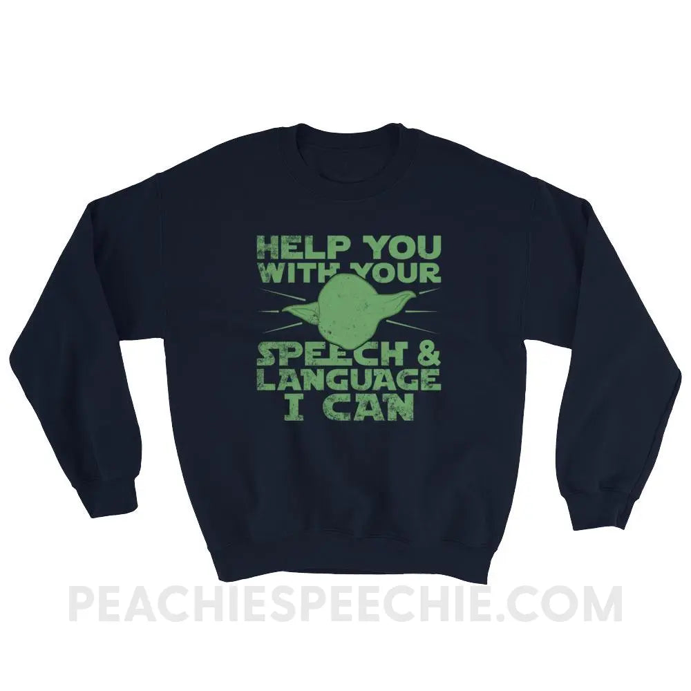 Help You I Can Classic Sweatshirt - Navy / S - Hoodies & Sweatshirts peachiespeechie.com