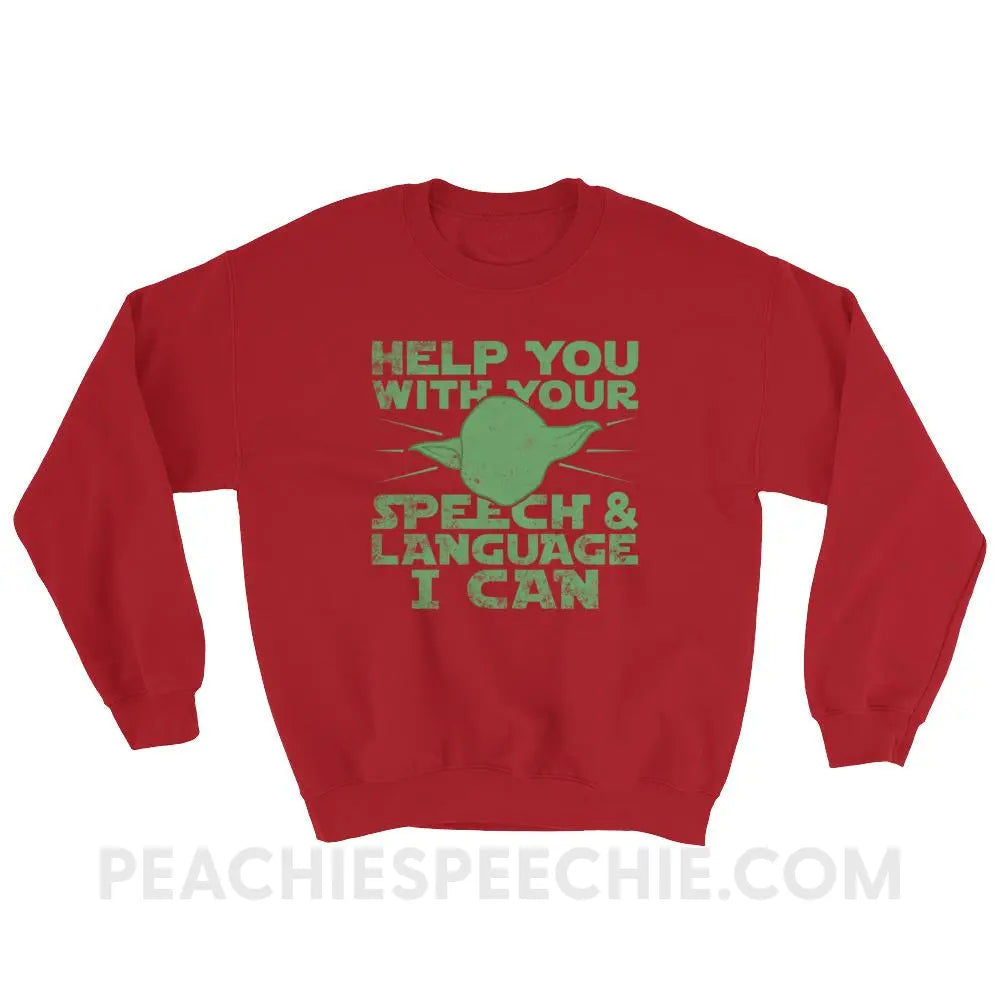 Help You I Can Classic Sweatshirt - Red / S - Hoodies & Sweatshirts peachiespeechie.com