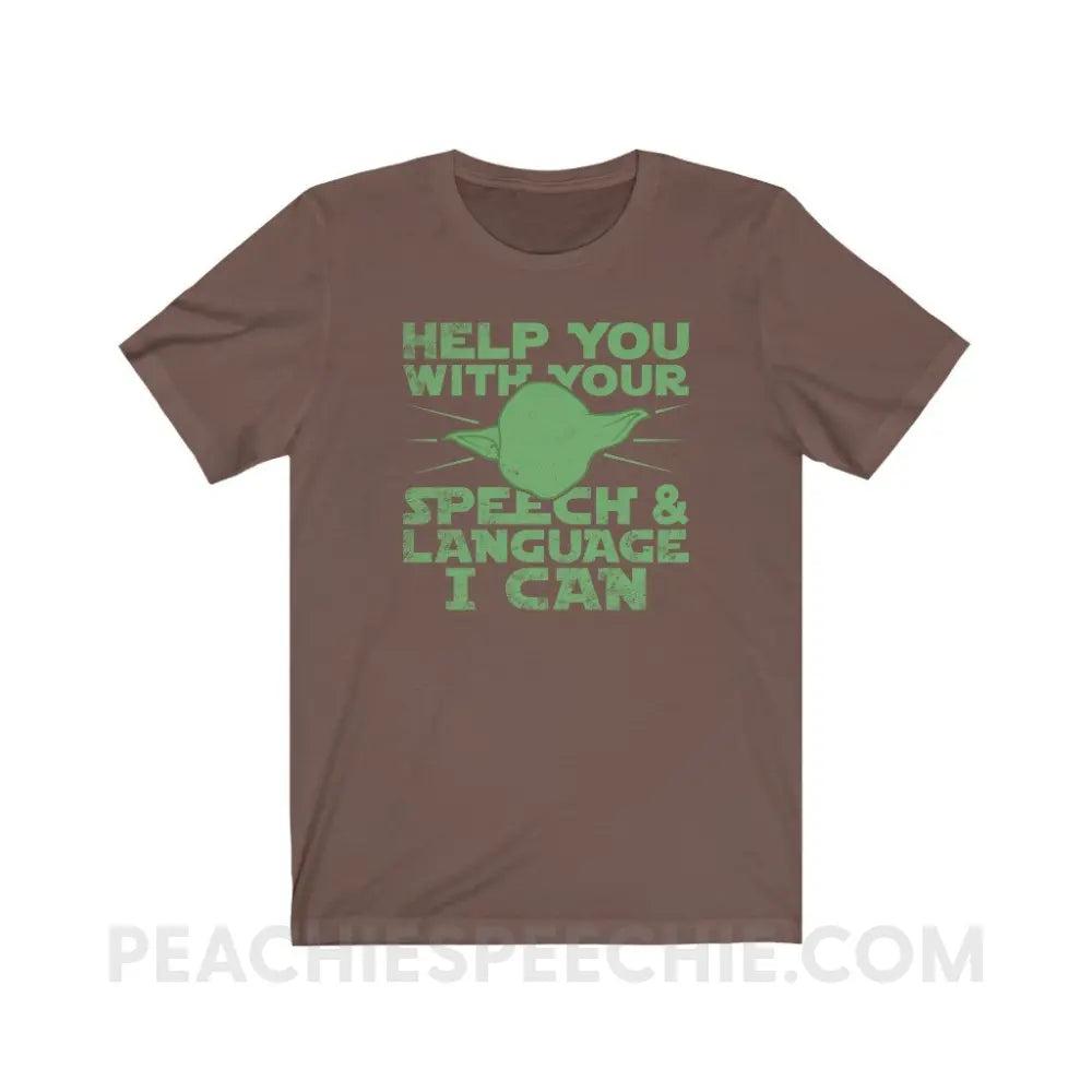 Help You I Can Premium Soft Tee - Brown / S - T-Shirt peachiespeechie.com