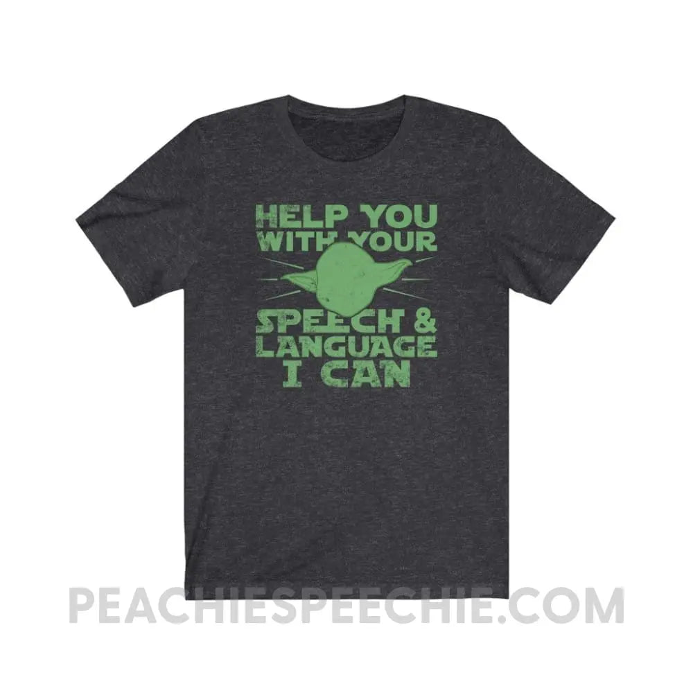 Help You I Can Premium Soft Tee - Dark Grey Heather / S - T-Shirt peachiespeechie.com