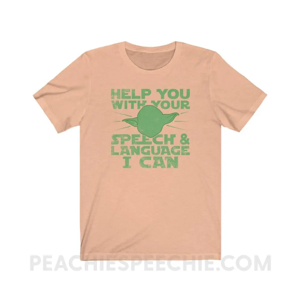 Help You I Can Premium Soft Tee - Heather Peach / S - T-Shirt peachiespeechie.com
