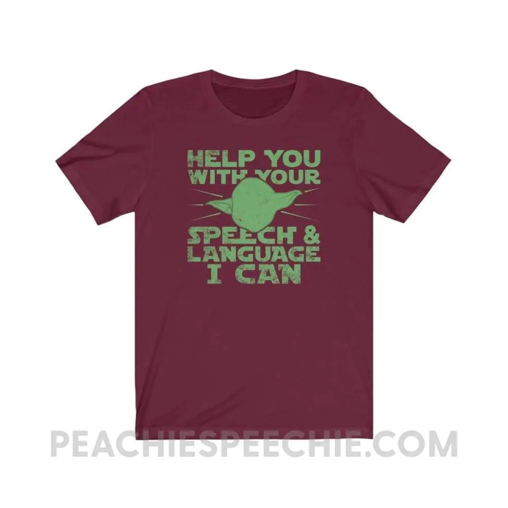 Help You I Can Premium Soft Tee - Maroon / S - T-Shirt peachiespeechie.com