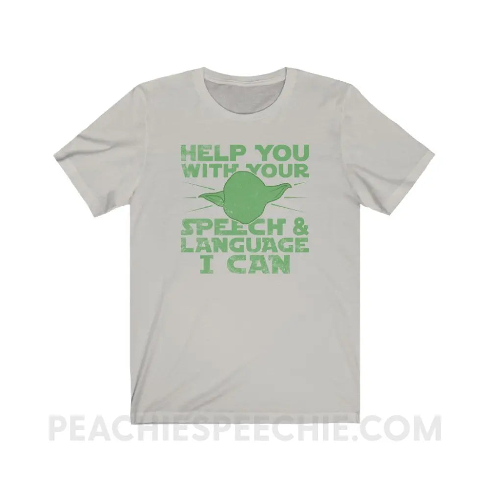 Help You I Can Premium Soft Tee - Silver / S - T-Shirt peachiespeechie.com