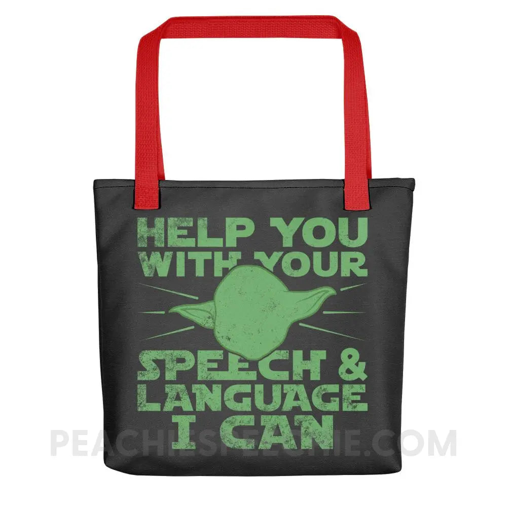 Help You I Can Tote Bag - Red - Bags peachiespeechie.com