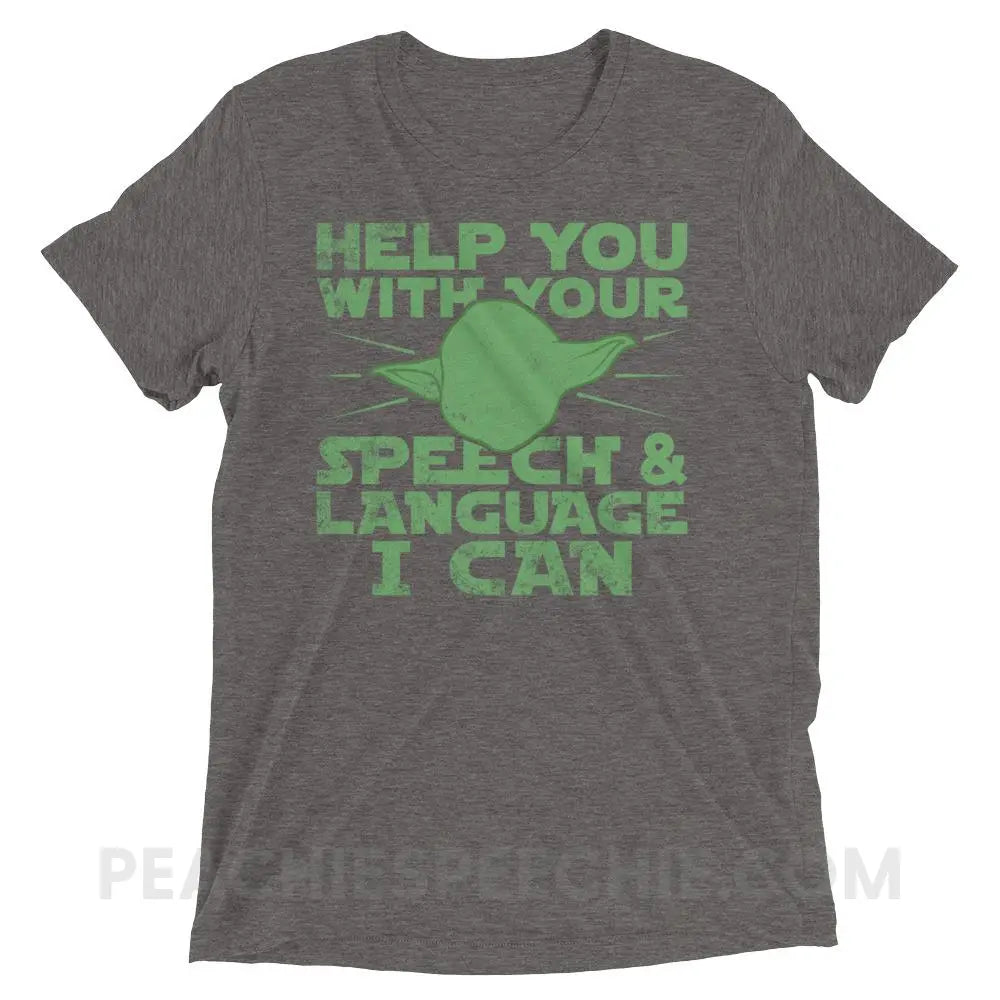 Help You I Can Tri-Blend Tee - Grey Triblend / XS - T-Shirts & Tops peachiespeechie.com