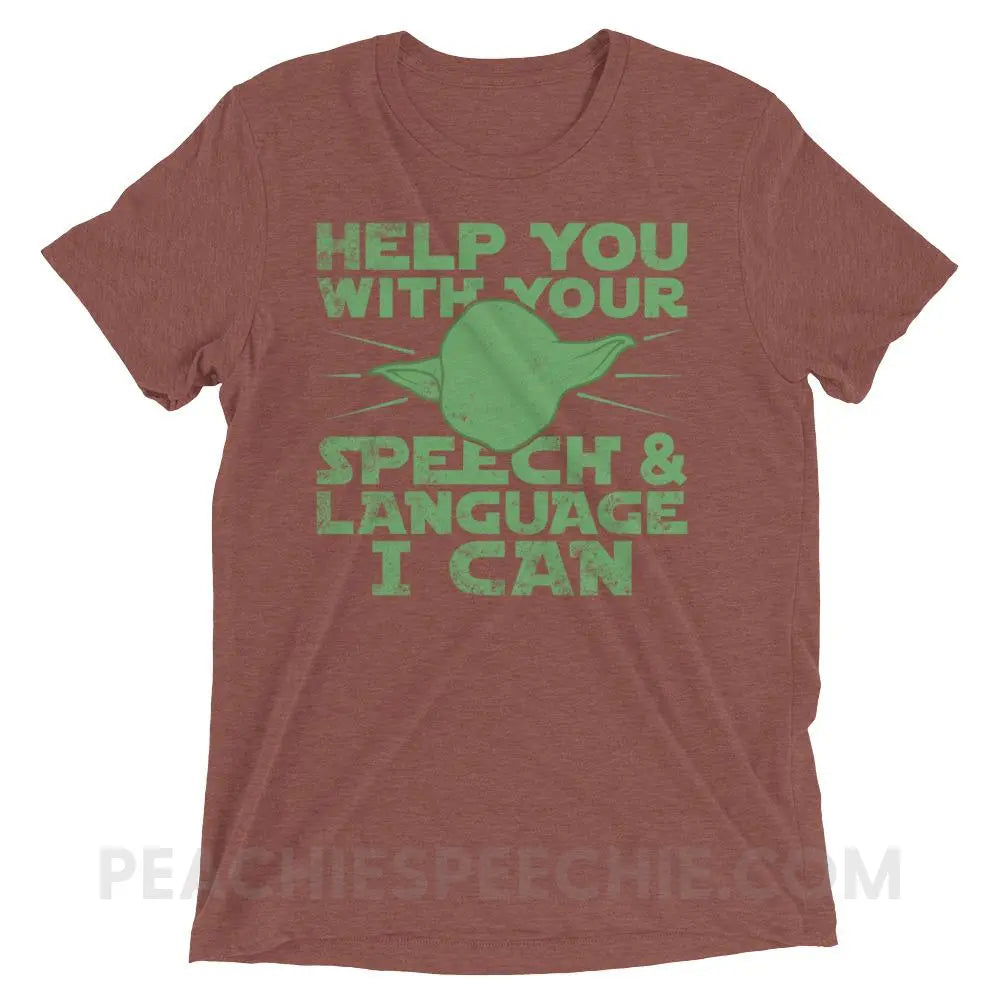 Help You I Can Tri-Blend Tee - Mauve Triblend / XS - T-Shirts & Tops peachiespeechie.com