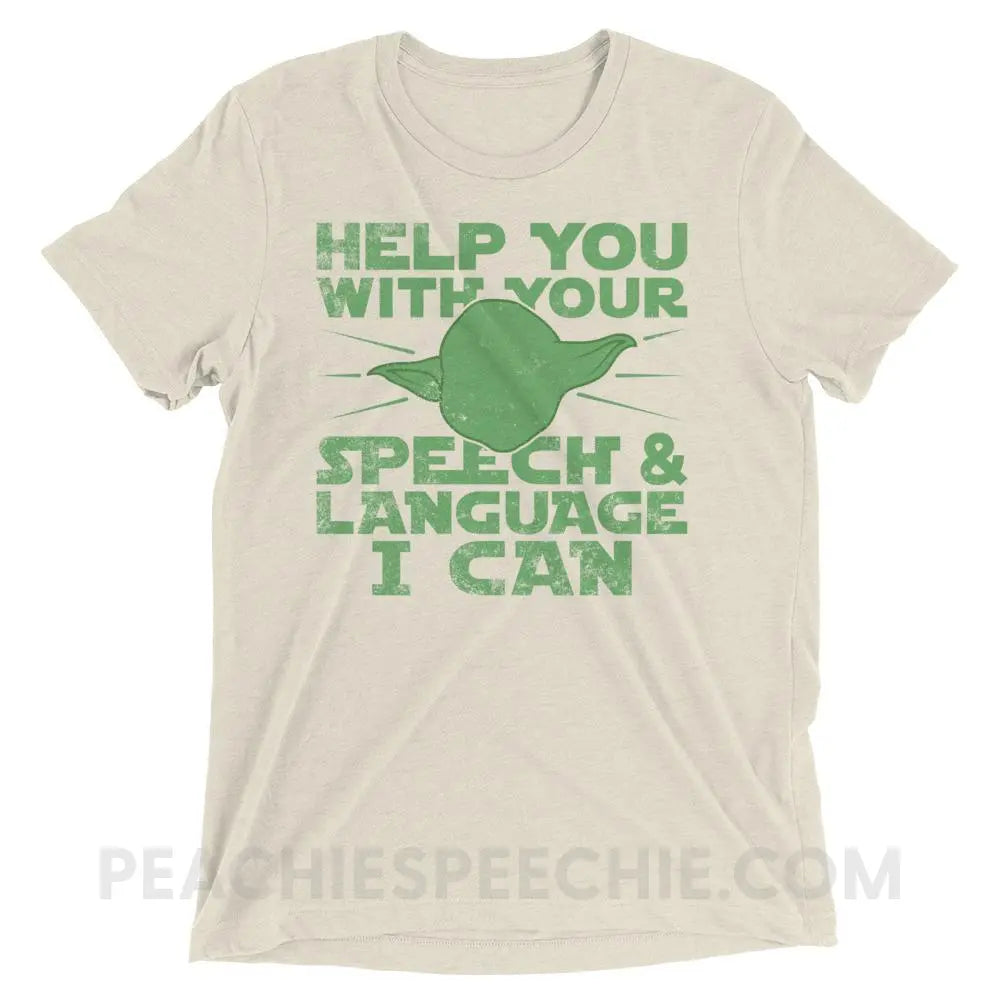 Help You I Can Tri-Blend Tee - Oatmeal Triblend / XS - T-Shirts & Tops peachiespeechie.com