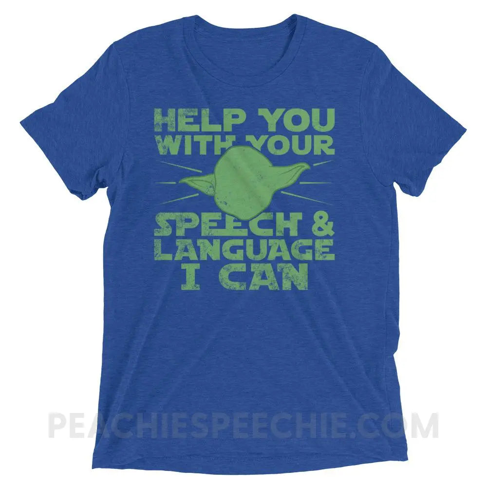 Help You I Can Tri-Blend Tee - True Royal Triblend / XS - T-Shirts & Tops peachiespeechie.com