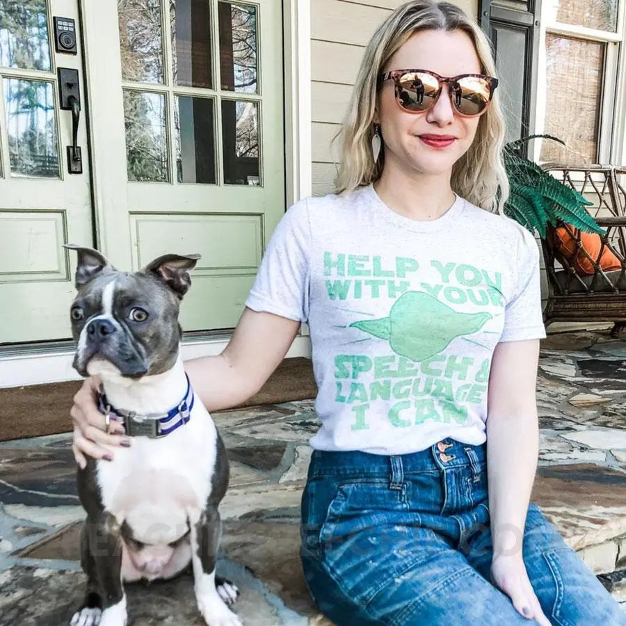 Help You I Can Tri-Blend Tee - White Fleck Triblend / XS - T-Shirts & Tops peachiespeechie.com