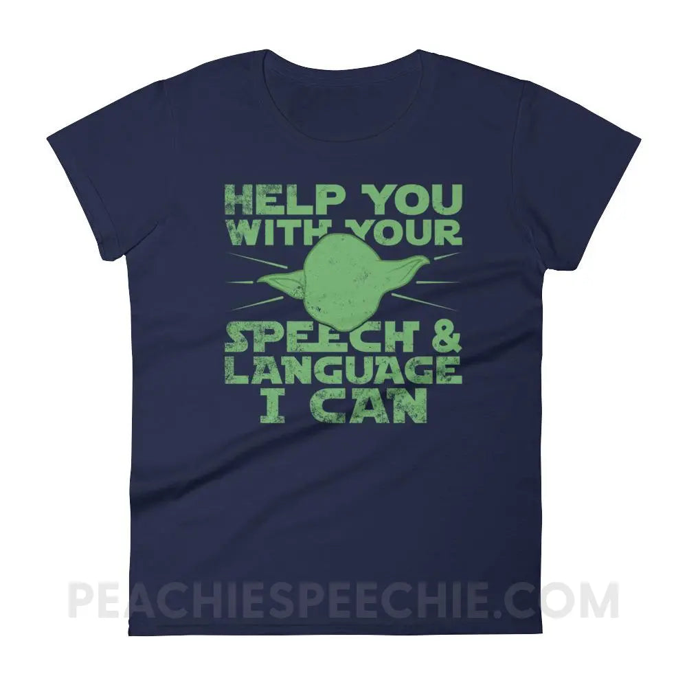 Help You I Can Women’s Trendy Tee - Navy / S T-Shirts & Tops peachiespeechie.com