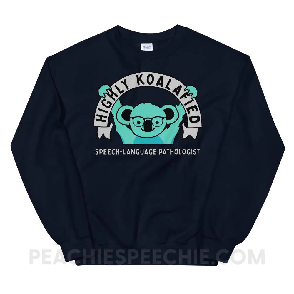 Highly Koalafied SLP Classic Sweatshirt - Navy / S - Hoodies & Sweatshirts peachiespeechie.com