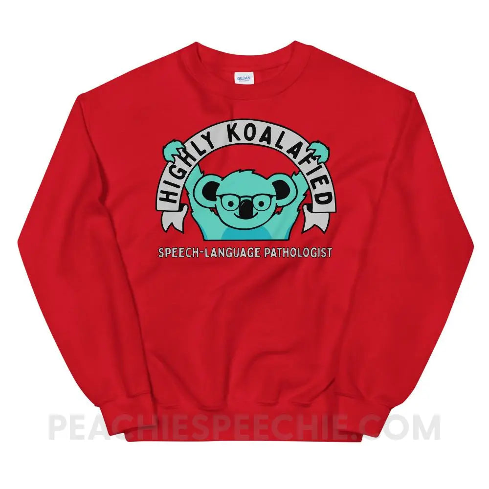 Highly Koalafied SLP Classic Sweatshirt - Red / S - Hoodies & Sweatshirts peachiespeechie.com