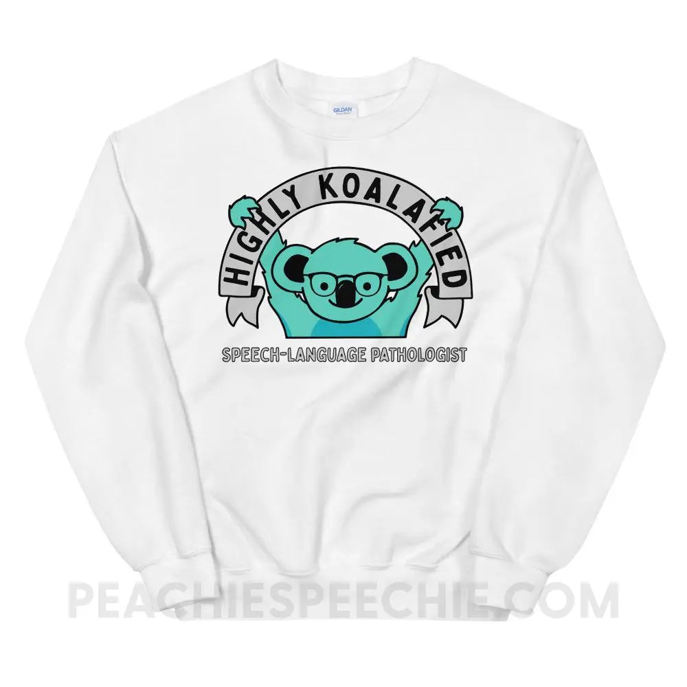 Highly Koalafied SLP Classic Sweatshirt - White / S - Hoodies & Sweatshirts peachiespeechie.com