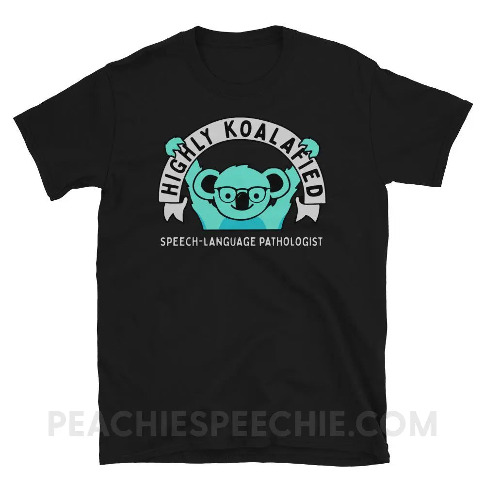 Highly Koalafied SLP Classic Tee - Black / S - T-Shirts & Tops peachiespeechie.com