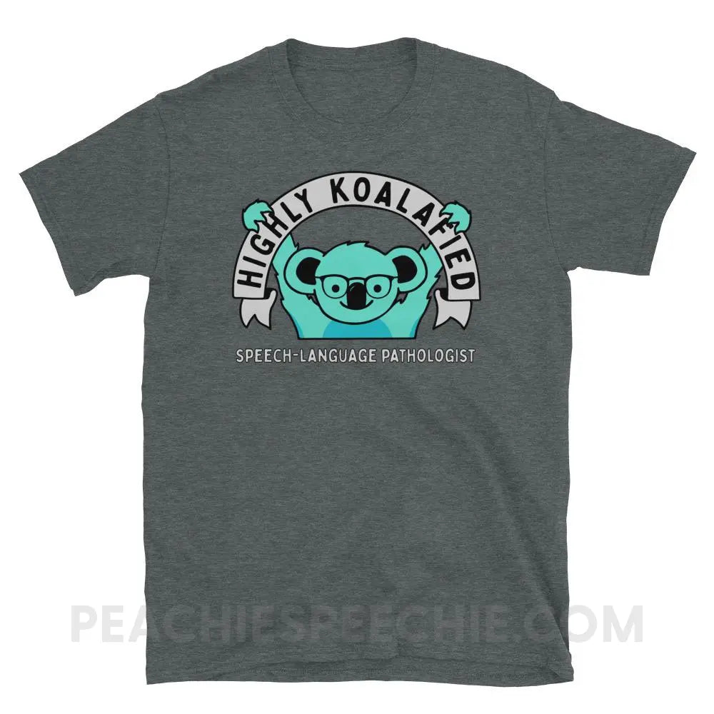 Highly Koalafied SLP Classic Tee - Dark Heather / S - T-Shirts & Tops peachiespeechie.com