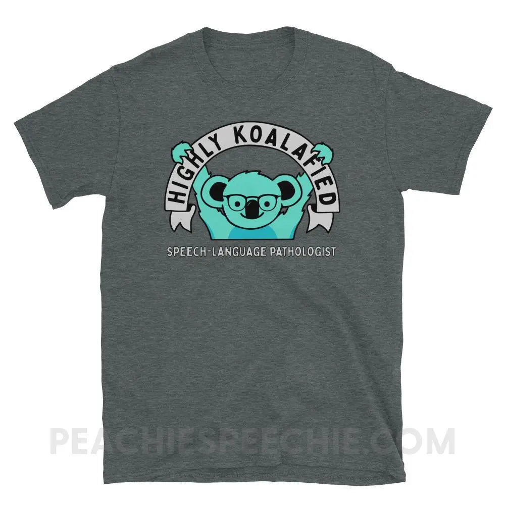 Highly Koalafied SLP Classic Tee - Dark Heather / S T - Shirts & Tops peachiespeechie.com