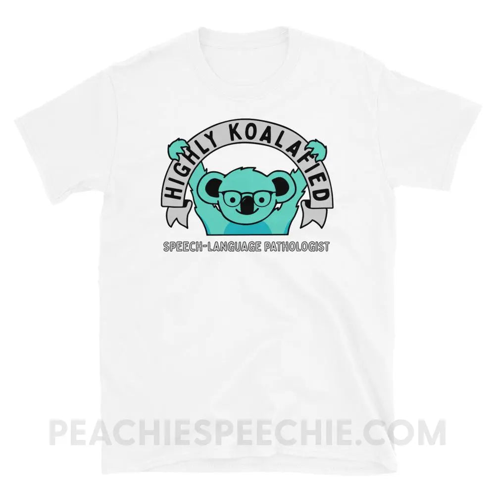 Highly Koalafied SLP Classic Tee - White / S - T-Shirts & Tops peachiespeechie.com