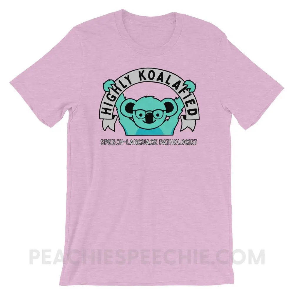 Highly Koalafied SLP Premium Soft Tee - Heather Prism Lilac / XS - T-Shirts & Tops peachiespeechie.com