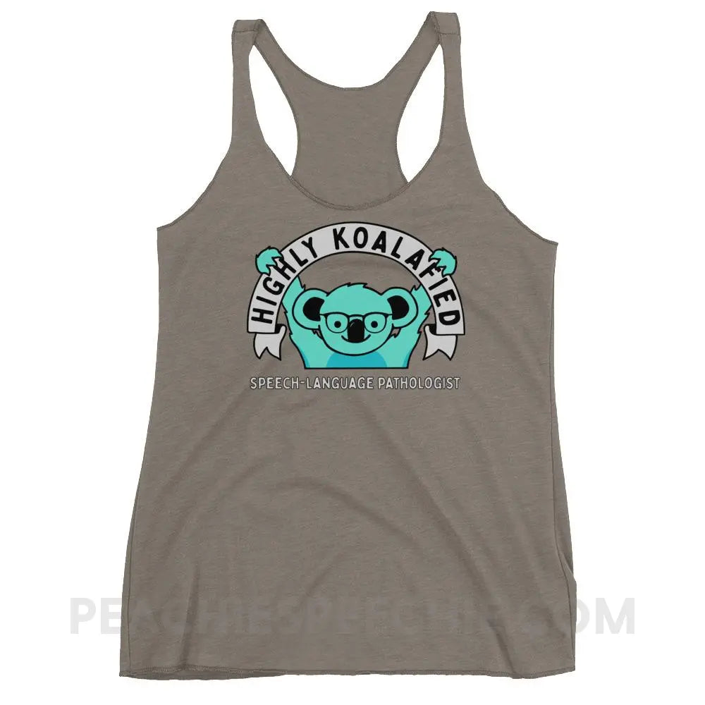 Highly Koalafied SLP Tri-Blend Racerback - Tank Tops peachiespeechie.com