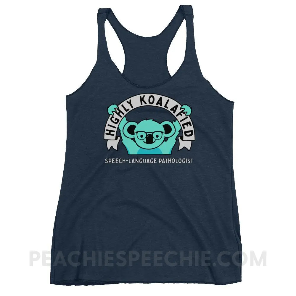 Highly Koalafied SLP Tri-Blend Racerback - Vintage Navy / XS - Tank Tops peachiespeechie.com
