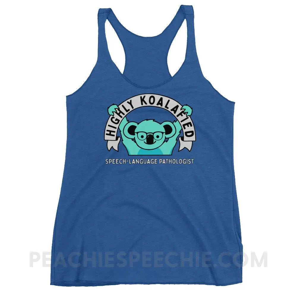 Highly Koalafied SLP Tri-Blend Racerback - Vintage Royal / XS - Tank Tops peachiespeechie.com
