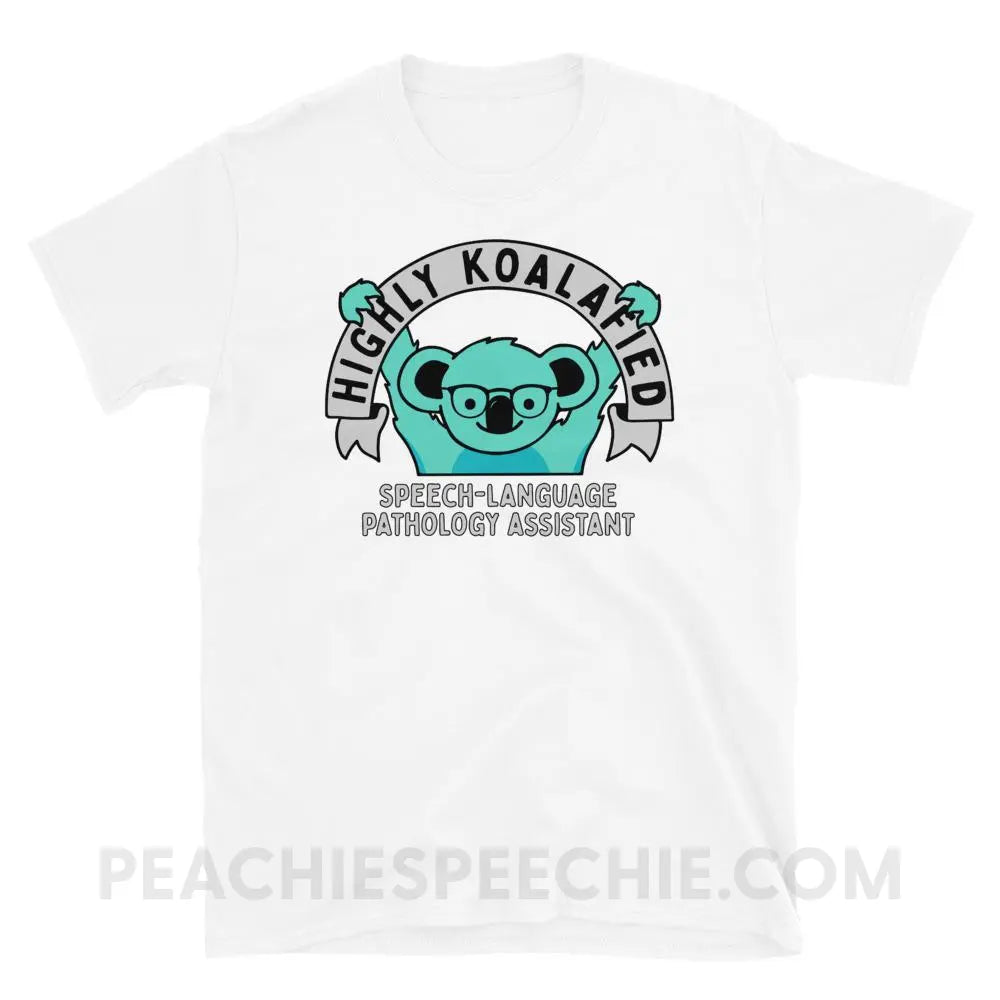 Highly Koalafied SLPA Classic Tee - White / S - T-Shirts & Tops peachiespeechie.com