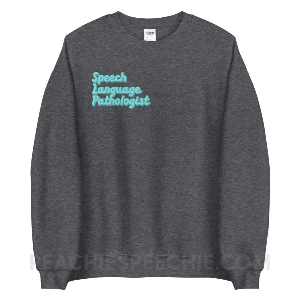 Ice Blue SLP Classic Sweatshirt - Dark Heather / S - peachiespeechie.com