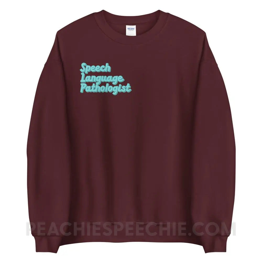 Ice Blue SLP Classic Sweatshirt - Maroon / S - peachiespeechie.com