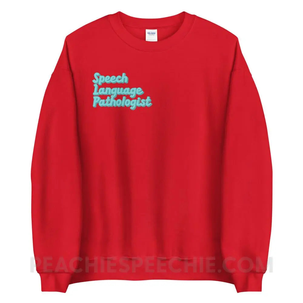 Ice Blue SLP Classic Sweatshirt - Red / S - peachiespeechie.com