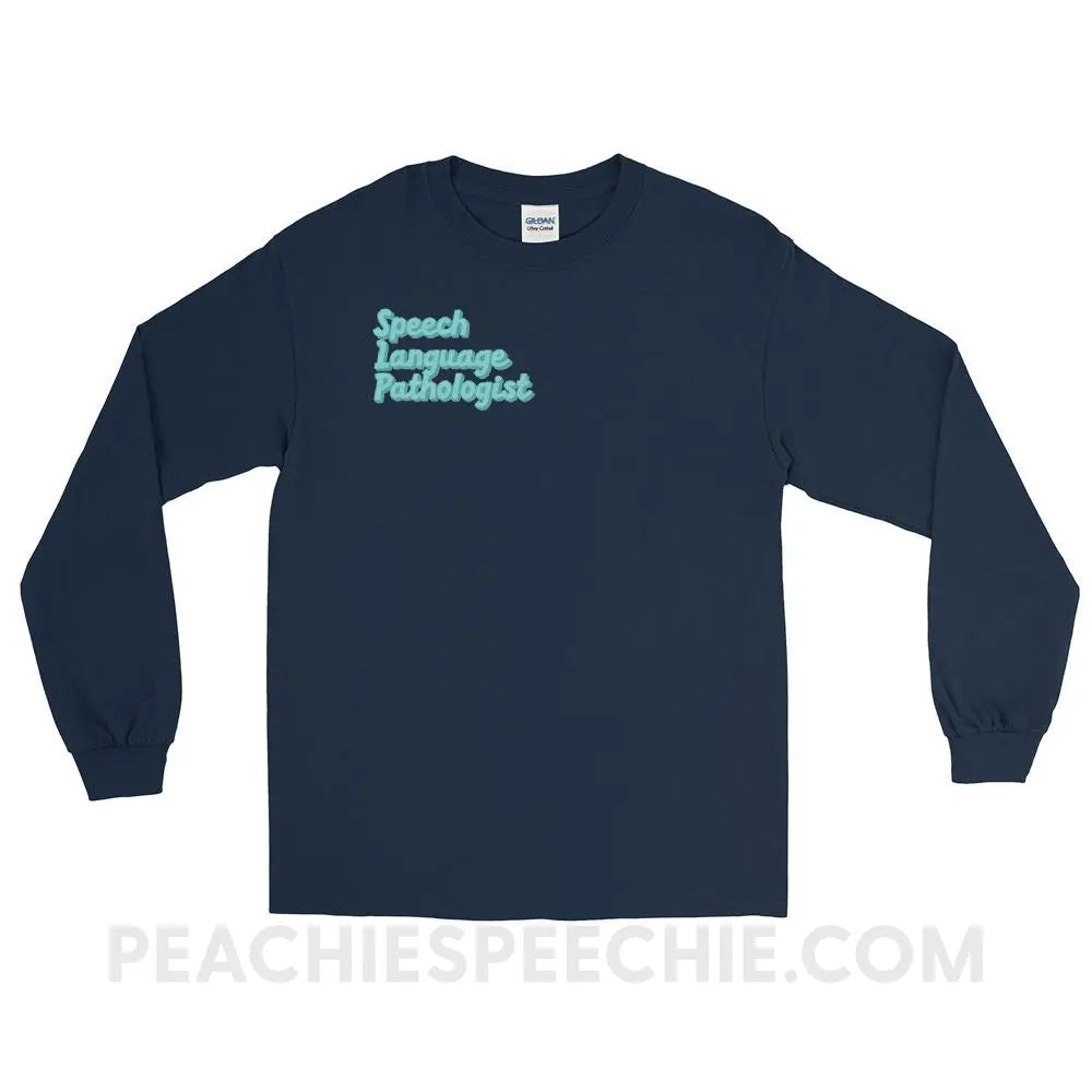 Ice Blue SLP Long Sleeve Tee - Navy / S - peachiespeechie.com