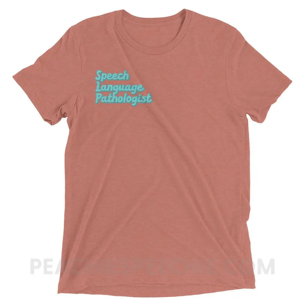 Ice Blue SLP Tri-Blend Tee - Mauve Triblend / XS - peachiespeechie.com