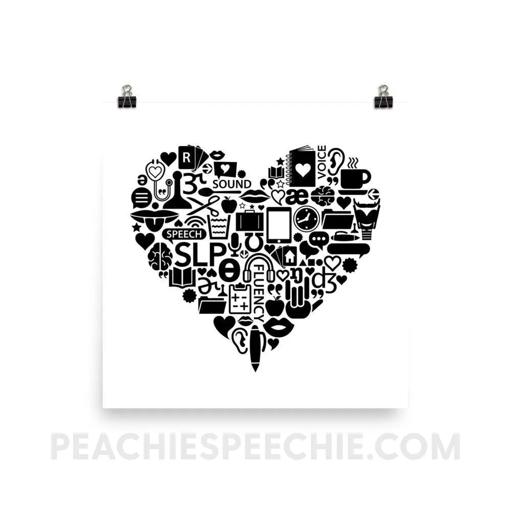 Icon Heart Poster - 18×18 - Posters peachiespeechie.com
