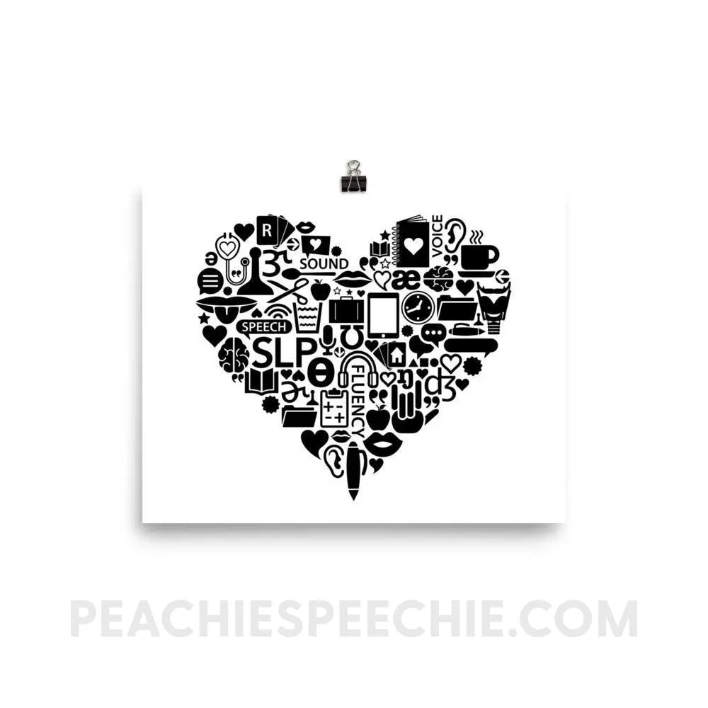 Icon Heart Poster - 8×10 - Posters peachiespeechie.com